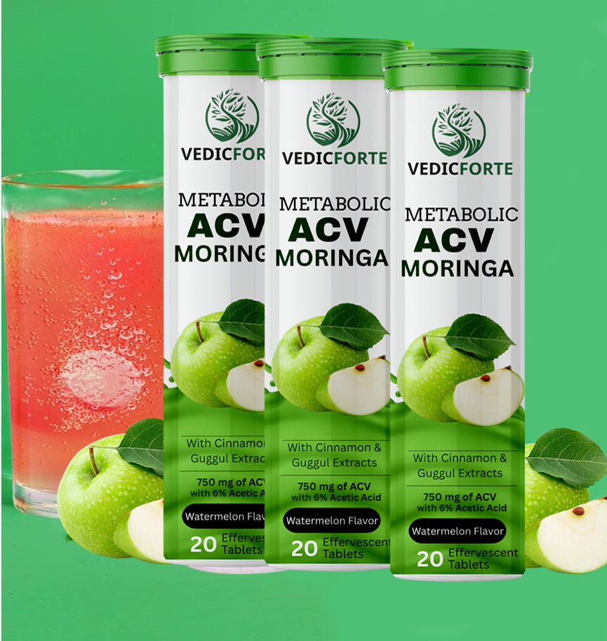 Apple Cider Vinegar Moringa Weight Loss| 3-in-1 Fat Oxidation Formula| No Sugar (60 Tablets)