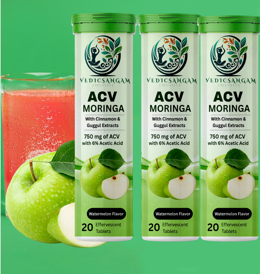 Apple Cider Vinegar Moringa | 3-in-1 Fat Oxidation for Weight Loss (60 tablets)
