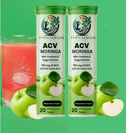 Apple Cider Vinegar Moringa Weight Loss| 3-in-1 Fat Oxidation Formula| No Sugar (40 Tablets)